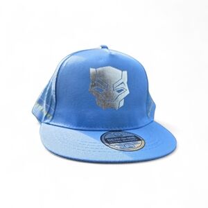 Wakanda Forever Blue Kids Cap with Silver Design